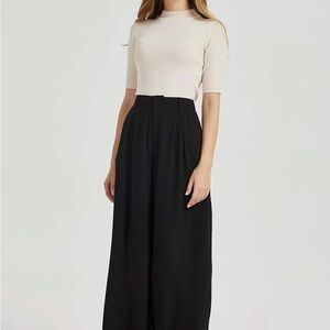 Elegant Black Wide Leg Palazzo Pants
